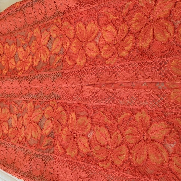 Anthropology Tracy Reece Pencil Lady Like lace Midi skirt Modern Tie Waist - Picture 4 of 7